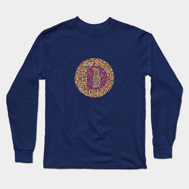 Letter D Color Test Long Sleeve T-Shirt by CorneaDesigns